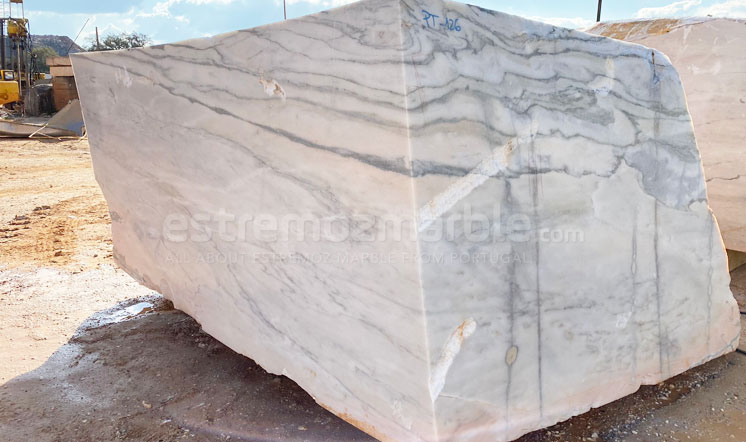 Estremoz White marble block